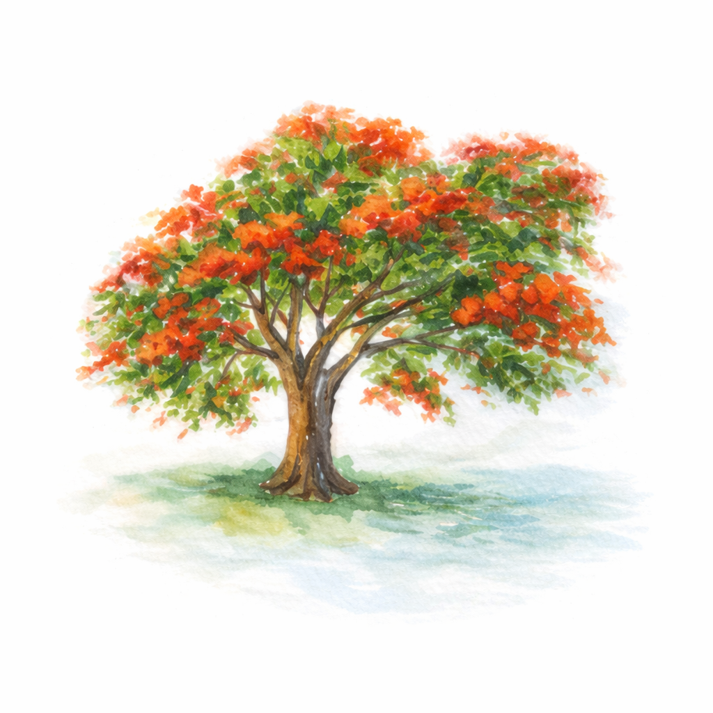 Flores is named for the Delonix regia found throughout the island